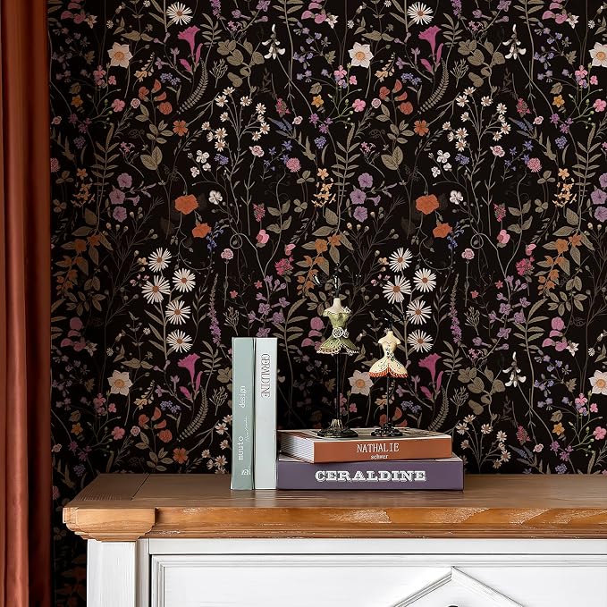 JiffDiff Floral Wallpaper Peel and Stick- Farm Wildwood Daisy Flower Stick on - Image 6