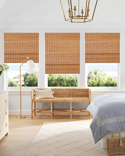 48''W X 72''H Cordless Bamboo Roman Shades - Image 9