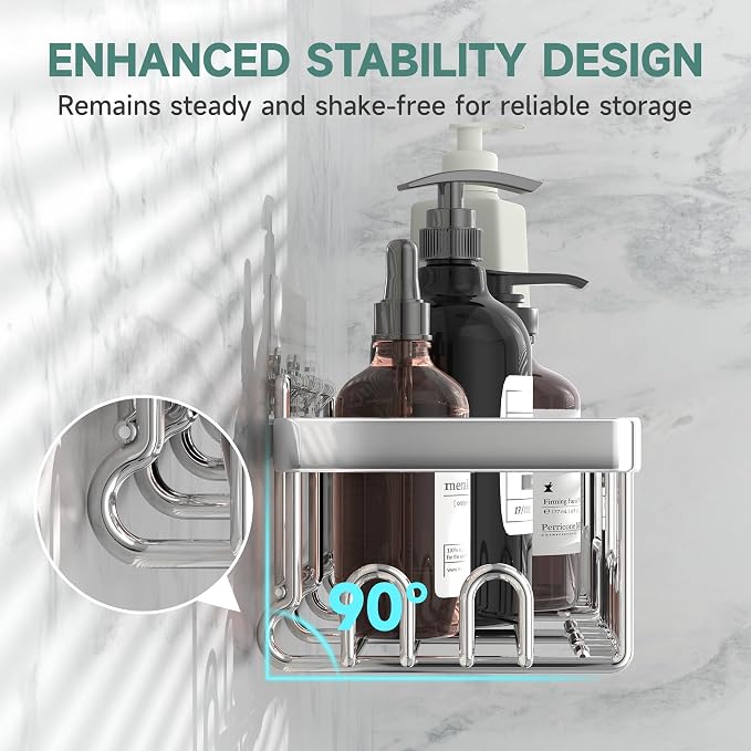 Veken Shower Caddy 6-Pack, Family Choice Award Winner, Large Wall Mounted - Image 2