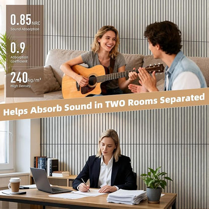 TO-TH Wood-Look Acoustic Wall Panels, 10 Pack 47.2” x 23.6” Sound Panels - Image 4