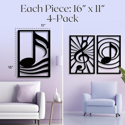 GALLERY GRACE Metal Wall Art Decor – 11" x 16" Set of 4 Single Line Abstract - Image 6