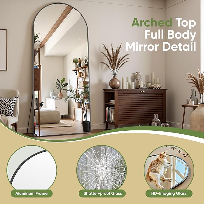 Full Length Mirror, Oversized Floor Mirrors, Leaning Free Standing Mirrors - Image 5