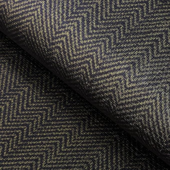 FunStick 15.8"x240" Black and Gold Grasscloth Wallpaper Self Adhesive Fabric by FunStick