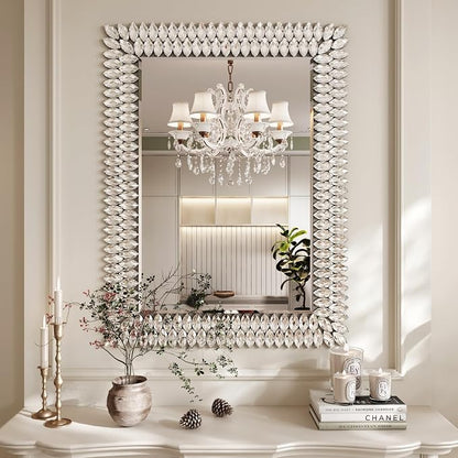 Kelly Miller 30"x40" Jeweled Bathroom Wall Mirror, Large Rectangle Decorative by KellyMiller