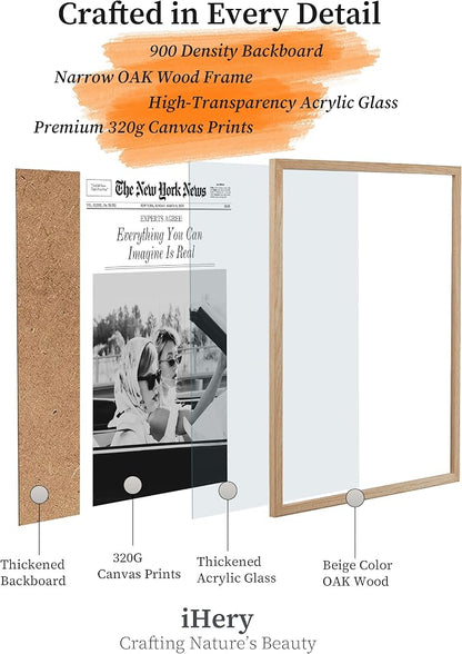 iHery Small Everything You Can Imagine Is Real Framed Trendy NewsPaper Wall Art - Image 4