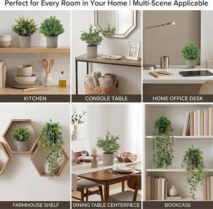 5 pcack Fake Hanging Plants for Wall Home Room Office, Small Fake Plants Decor - Image 7