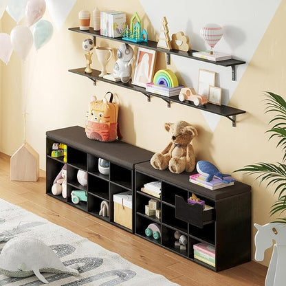 DINZI LVJ Long Wall Shelves, 47.3Inch Wall Mounted Shelves Set of 2, Extra - Image 7