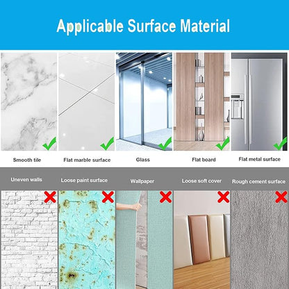 16"x12" Acrylic Mirror Sheet, Flexible Non Glass Body Mirror Tiles Large Self - Image 6