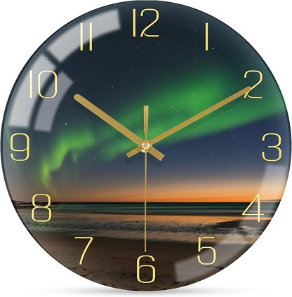 VIKMARI 8 Inch Modern Wall Clock, Aesthetic Black and Gold Decor Accessories by VIKMARIWallClock