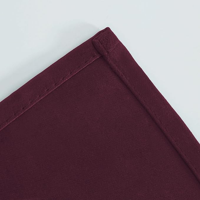 LEMOMO Burgundy Red Thermal Blackout Curtains/52 x 72 Inch/Set of 2 Panels Room - Image 8