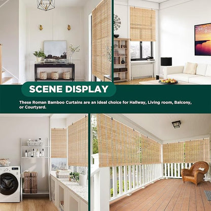 Bamboo Blinds for Interior Windows, Custom Roller Shades for Indoor Window and - Image 6
