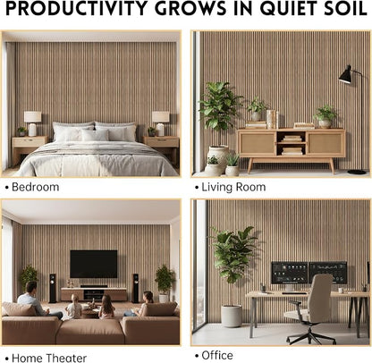 2 Pack Wood Panels for Wall, 106.3" × 11" Wood Slat Acoustic Panels for Wall - Image 8