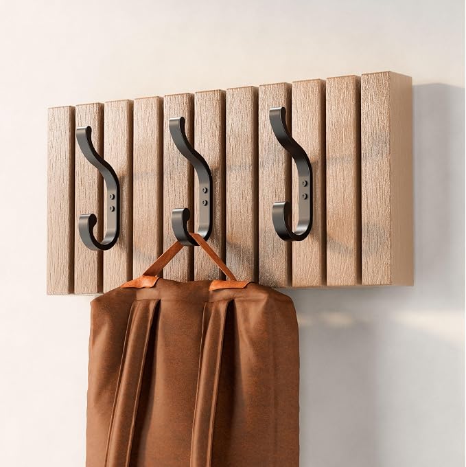 bussdis Coat Hooks Wall Mount for Hanging, Heavy Duty Backpack Hooks for Wall - Image 8