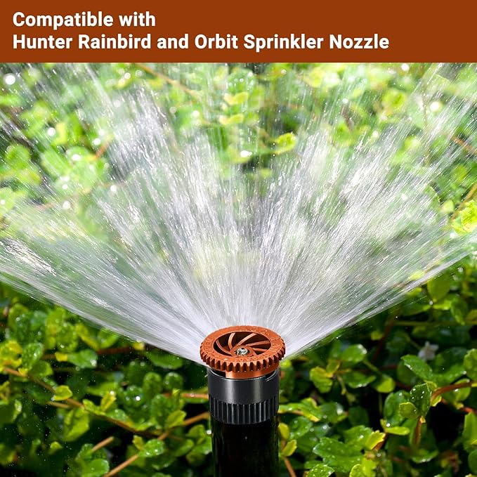 10 Pieces Variable Arc Nozzle, Replacement Pop-up Sprinkler Heads Compatible with Most of Adjustable Pop Up Sprinkler Spray Head for Garden Lawn Irrigation (8AN)