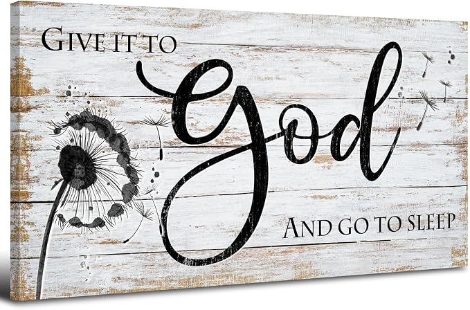 AIYISU Christian Bible Verses Wall Art Rustic Wall Decor by HOME