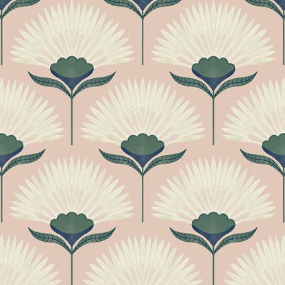 CiCiwind 17.3"×197" Pink Peel and Stick Wallpaper Floral Wall Paper Removable by CiCiwind