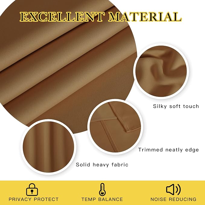 NICETOWN Blackout Drapery Curtain Panel 90 inches Long - Image 2