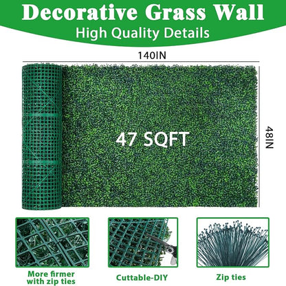 Yangrass Boxwood Roll Panels, UV-Anti Faux Boxwood Roll Grass Wall Panels - Image 3