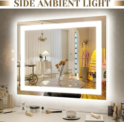 ROLOVE 22x20 Inch Lighted Vanity Mirror, 3-Mode Touch Dimming LED Lighting - Image 3