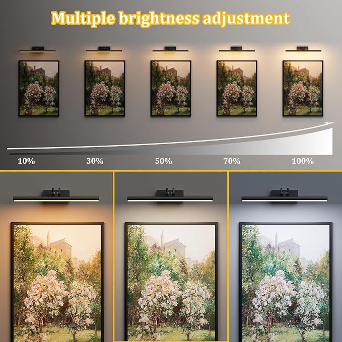 Battery Operated Wall Light for Living Room Picture Light for Wall Set of 2 - Image 5