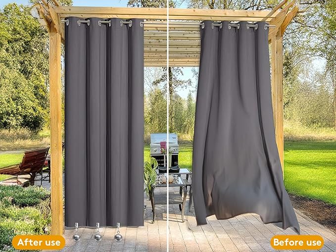 16 Pack Heavy Duty Curtain Weights for Outdoor, Stainless Steel Drapery Clip Keepping Curtain Panel Straight, Keep Outdoor Curtain Flag from Waving, Help Weigh Down Sun Curtain Tablecloth Garden Flag