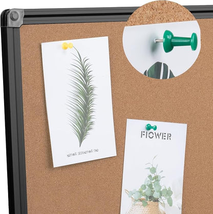 Cork Board Bulletin Board 36 x 48, Foldable Notice Pin Board - Image 5