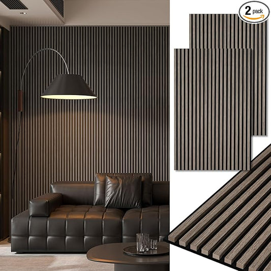 Art3d 2-Pack 48" x 24" Acoustic Wood Panels by Art3d