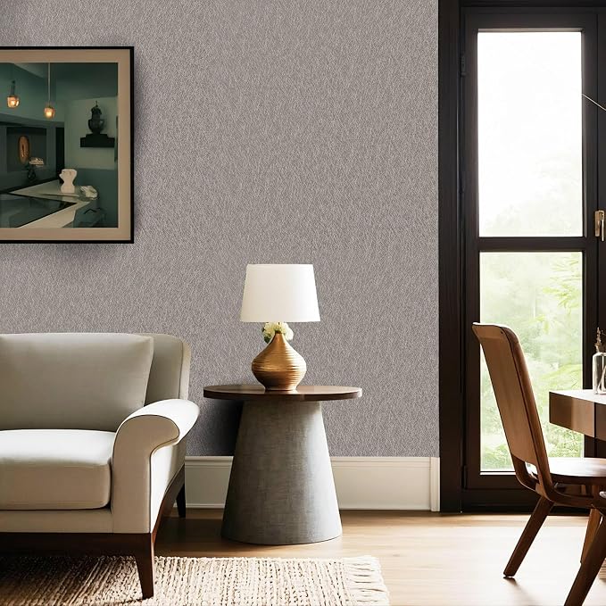 Abyssaly Taupe Peel and Stick Self Adhesive Wallpaper - Image 8