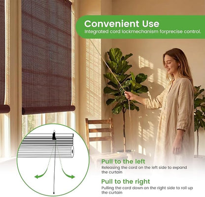 Bamboo Blinds, Custom Sizes Roller Shades - Image 5