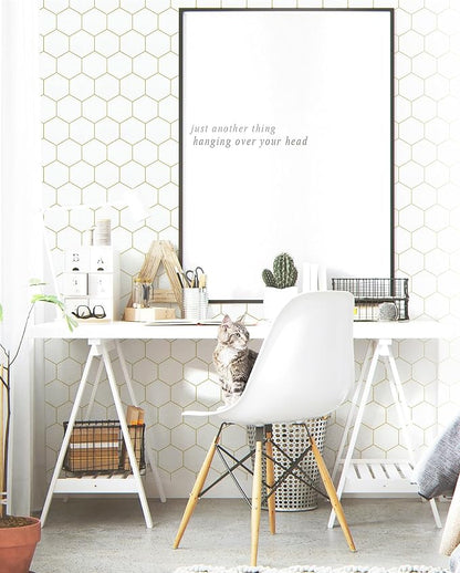 Gold Wallpaper Geometric Peel and Stick Wallpaper - Image 6
