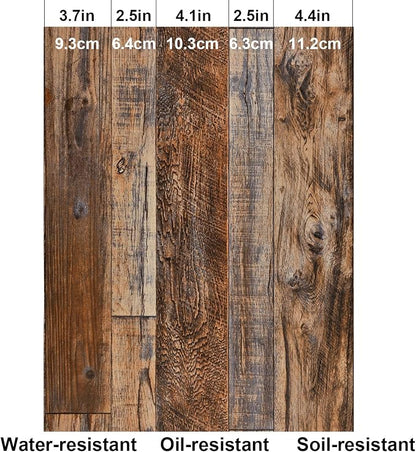 WENMER 17.71" x 708" Brown Wood Wallpaper Peel and Stick Wallpaper Shiplap Self - Image 8