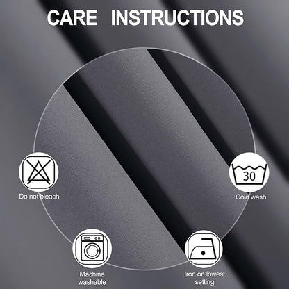 LEMOMO Grey Blackout Curtains 42 x 72 Inch Length/Set of 2 Curtain - Image 4