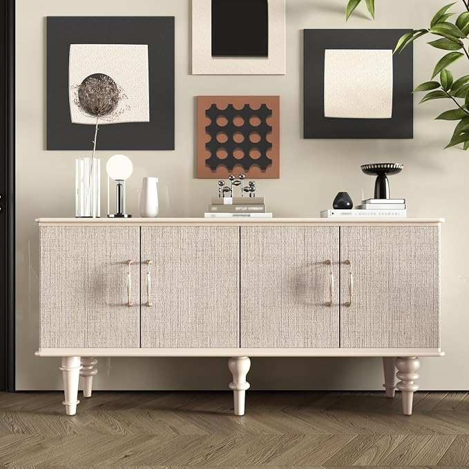 CRE8TIVE Cream White Grasscloth Peel and Stick Wallpaper Textured Grasscloth - Image 4