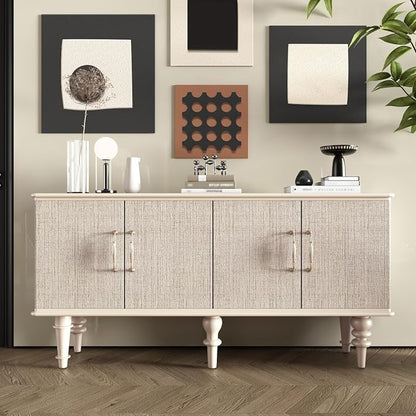 CRE8TIVE Cream White Grasscloth Peel and Stick Wallpaper Textured Grasscloth - Image 4