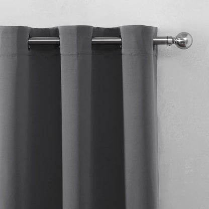 LEMOMO Grey Thermal Blackout Curtains/42 x 72 Inch/Set of 2 Panels Room - Image 7