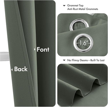 MIULEE Blackout Curtains for Bedroom Living Room 2 Panels, Thermal Insulated - Image 4