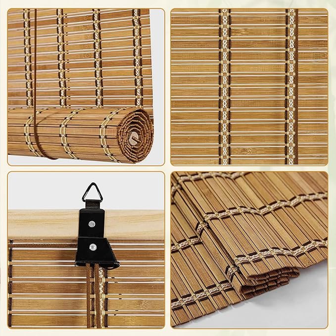 Natural Bamboo Blinds for Interior Windows 36 Wide - Image 3