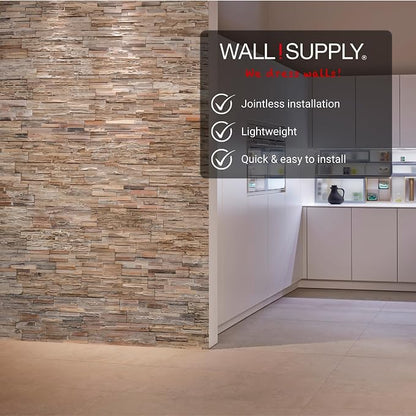Wall!Supply 3D Wall Panels – Reclaimed Whitewash Asian Teak Wood – Home Decor - Image 3