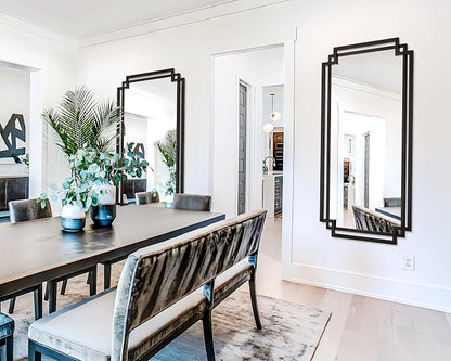32" x 47" Large Wall Mirror for Living Room Decor, Horizontal/Vertical Hanging - Image 5