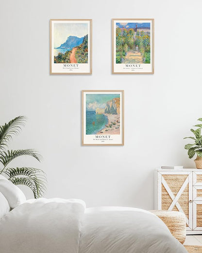HesenDot Unframed Claude Monet Posters Set of 3, 12x16in Vintage Landscape - Image 6