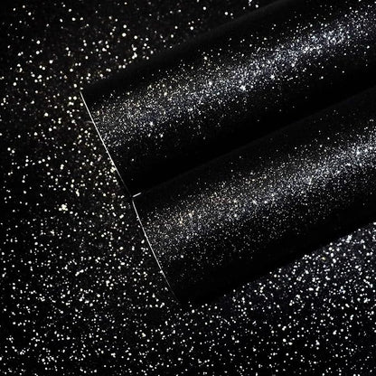 CHIHUT Black Glitter Contact Paper 15.7''x236'' Self Adhesive Black Glitter by CHIHUT