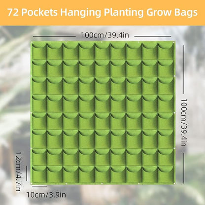 LITLANDSTAR Hanging Vertical Wall Planter, 72 Pockets, 100cm x 100cm, - Image 2