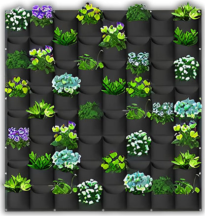 SunVara Vertical Wall Planter 64 Pockets Living Wall Garden by SunVara