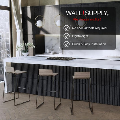 Wall!Supply 3D Soundproof Wall Panels – Acoustic Anthracite Finish – EPS Foam - Image 3