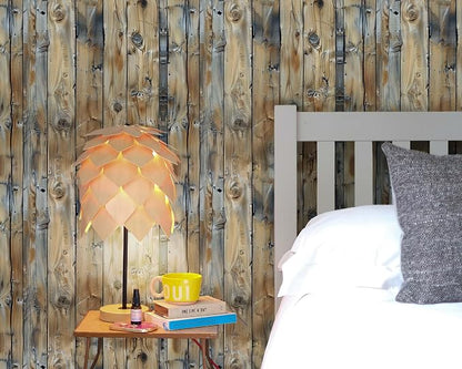FLFK Rustic Wood Wallpaper, Peel and Stick Wood Grain Wall Mural - Image 5