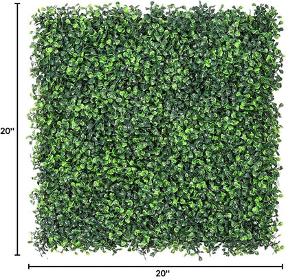 Sunnyglade 12 Pieces 20"x 20" Artificial Boxwood Panels Topiary Hedge Plant - Image 8