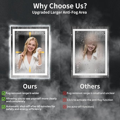 24"x32" LED Bathroom Mirror - Image 4