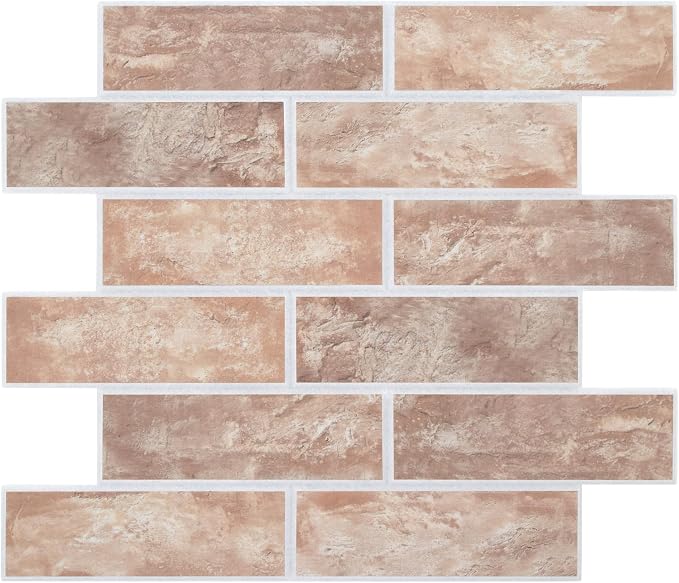 16-Pack 3D Faux Brick Acoustic Wall Panels, 11.8" x 11.8" PET Soundproof & by premiumqualitypeelandsticktile