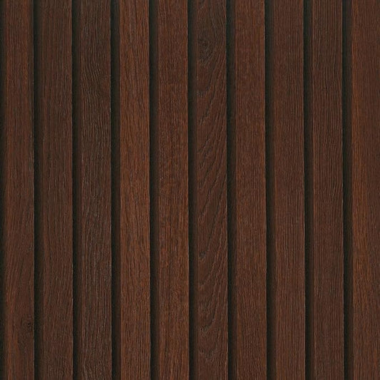 FunStick 24"x200" Slats Wood Wallpaper Peel and Stick Wall Paper Brown Walnut by FunStick