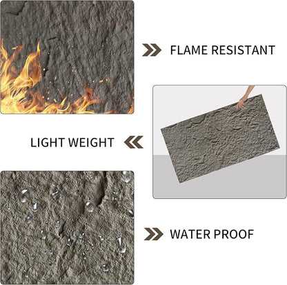 3D Faux Stone Wall Panels, Lightweight & Waterproof Accent Marble Stone Skin - Image 3